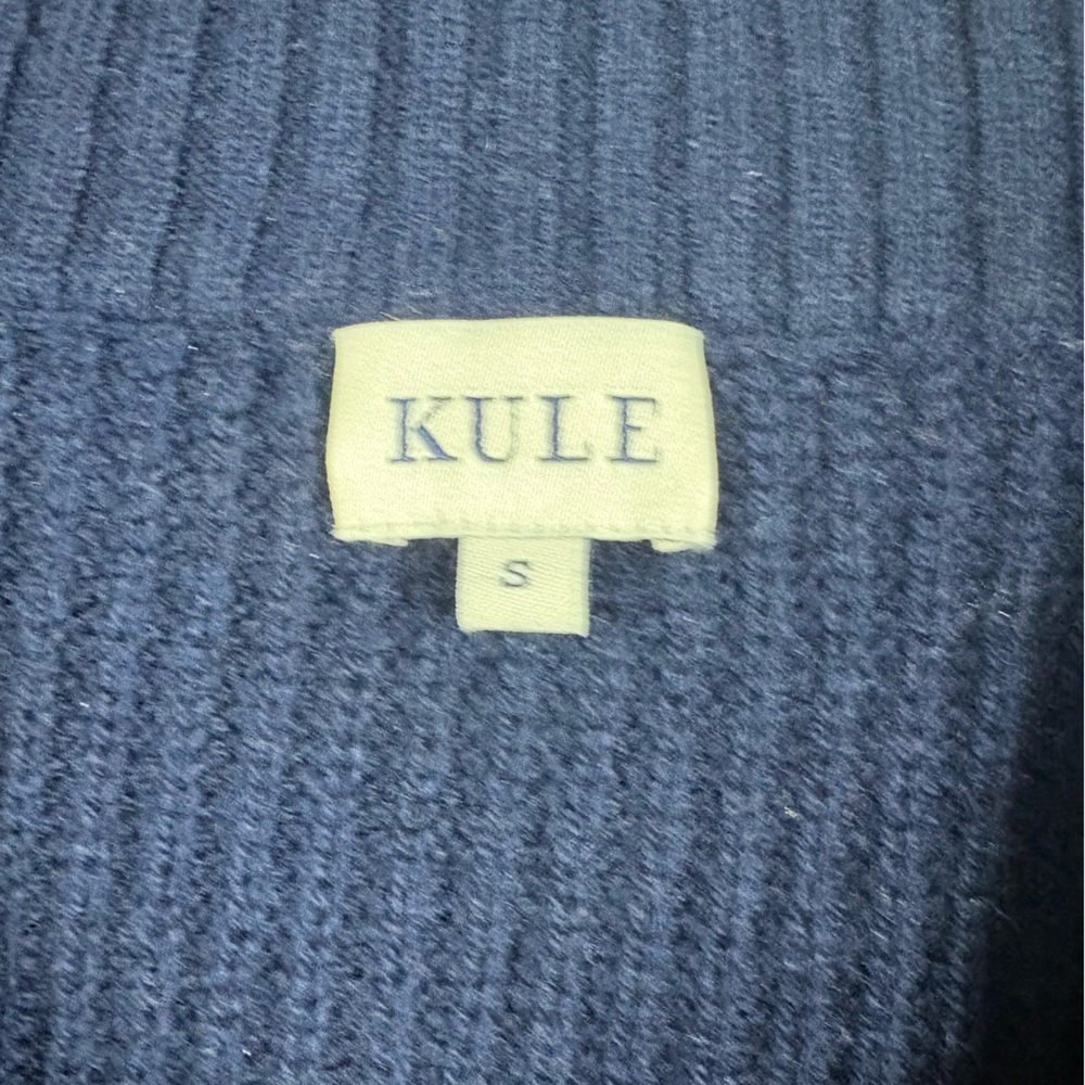 Kule Morgan Wool Cashmere Striped 1/4 Zip Sweater Size small - Picture 2 of 7
